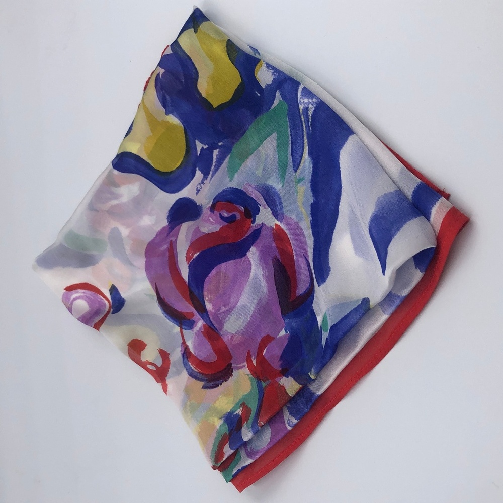 Beautiful CHANEL Silk Scarf Cote D'Azure